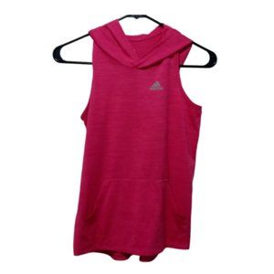 Adidas Girls' Hooded Tank Top Magenta Size Large (14)